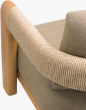 Fauteuil rivage - Teck & corde greige - vue 2