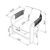 Fauteuil rivage - Teck & corde greige - vue 7