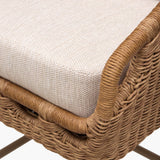 Tabouret bar rivage - Rotin artisanal & aluminium satiné - vue 5