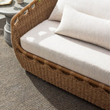 Sofa rivage - Rotin artisanal & aluminium satiné - vue 3