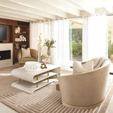 Tables gigognes Trio - Marbre blanc & aluminium bronze - vue 4