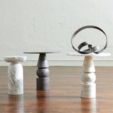 Table d'Accent Cylindrique - Marbre Graffito - vue 2