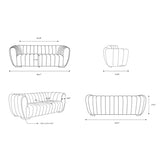 Sofa Détente - Tissu Doux Grande Assise - vue 8