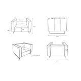 Sofa Contemporain - Lin Naturel Grande Longueur - vue 7