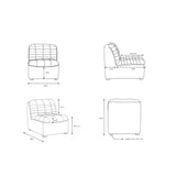 Sectionnel Cocoa - Unité de centre (fauteuil sans bras) - vue 8