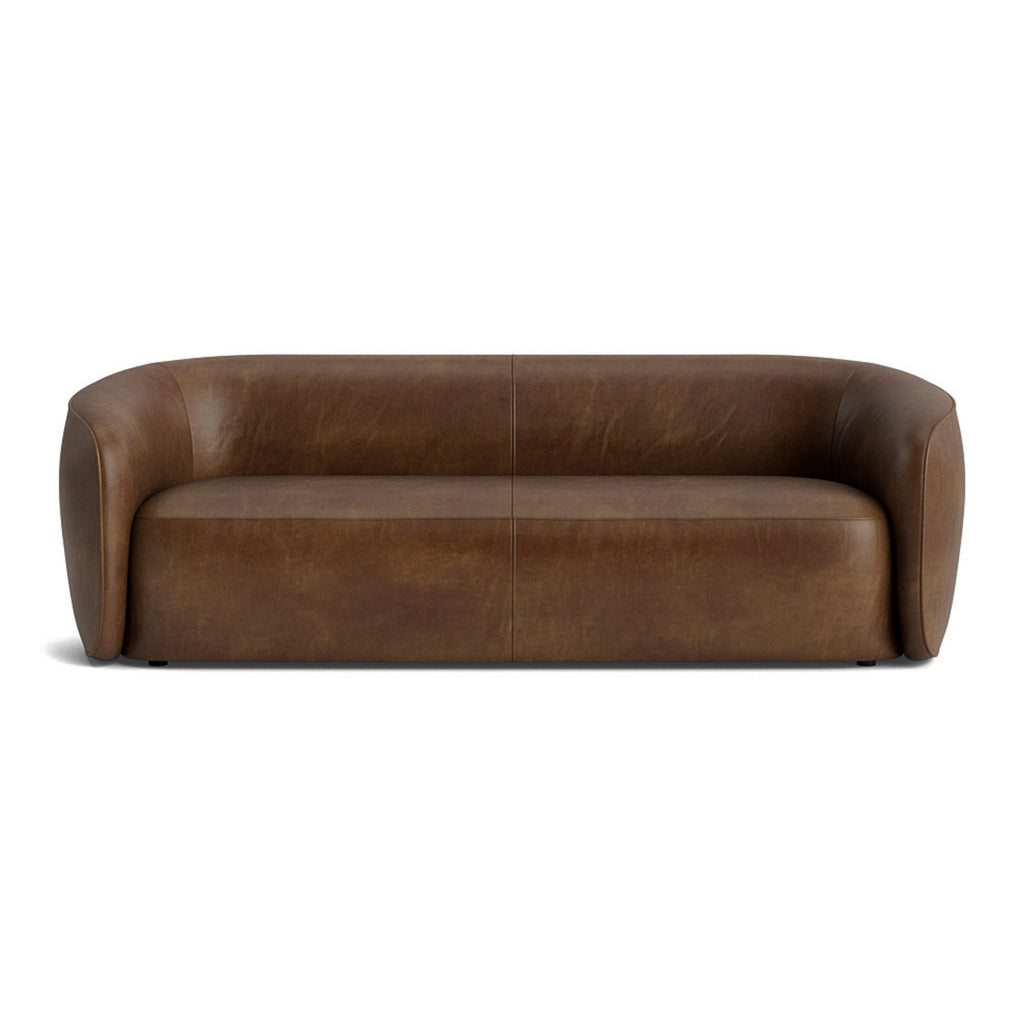 Sofa Malie - Cuir brun foncé