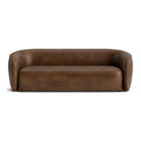 Sofa Malie - Cuir brun foncé