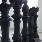 Sculpture Reine des Échecs - Pierre Noire - vue 3
