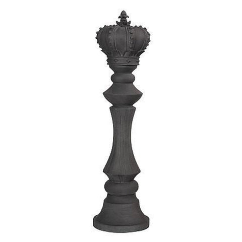 Sculpture Roi des Échecs - Pierre Noire