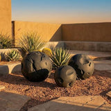 Sculpture - Sphère Décorative - Pierre Charcoal, Grand Format - vue 4