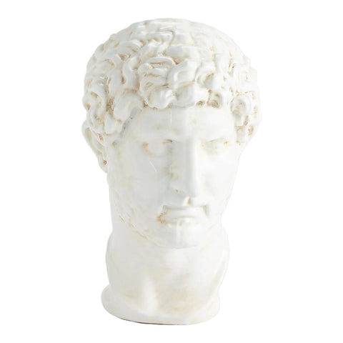 Sculpture - Buste Hadrien - Blanc Émaillé