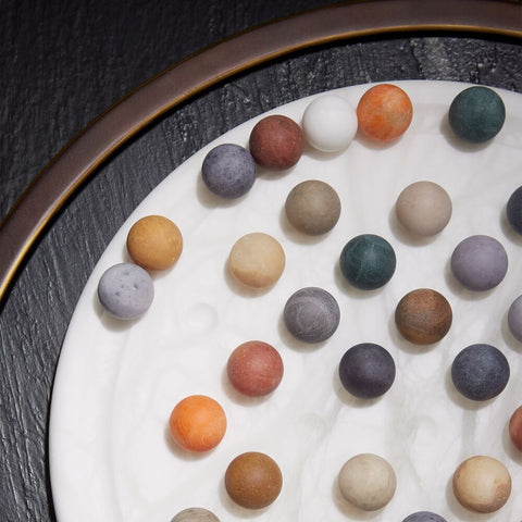 Solitaire Game | Multi-colored Alabaster
