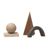 Objet Décoratif - Pyramide Bois Naturel - vue 2