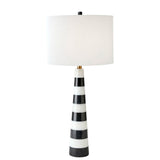 Lampe de table - marbre noir & blanc - vue 2