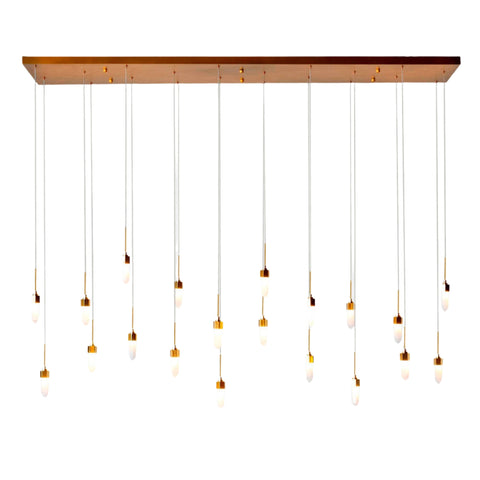 Lustre rectangle - laiton satiné