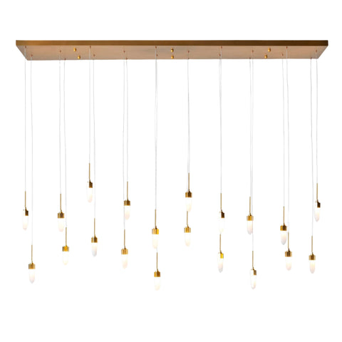 Lustre rectangle - laiton satiné