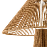 Lampe de table - corde & bois brun - vue 5