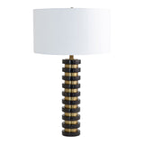 Lampe de table - marbre empilé noir - vue 3