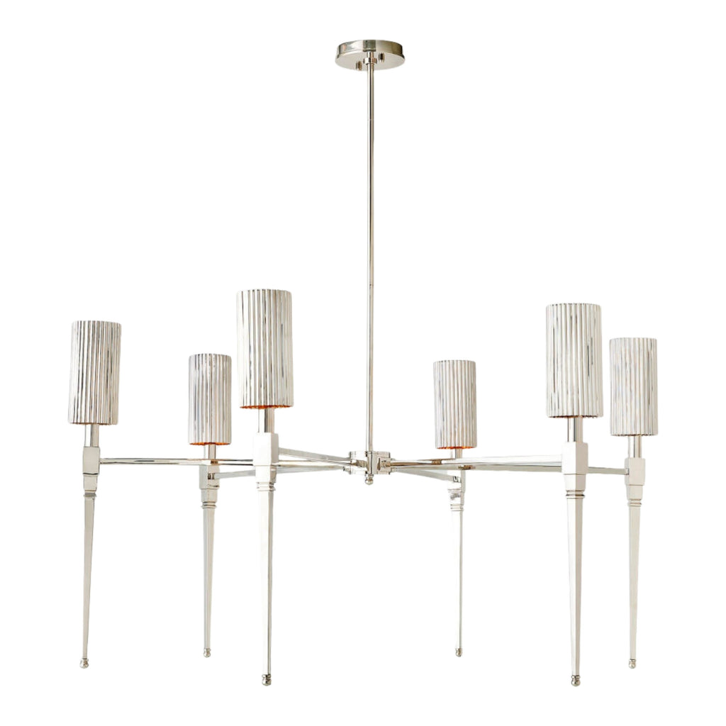 Lustre cannelé - nickel