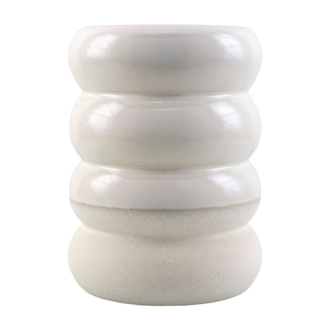 Table d'appoint - Céramique Blanc Laqué