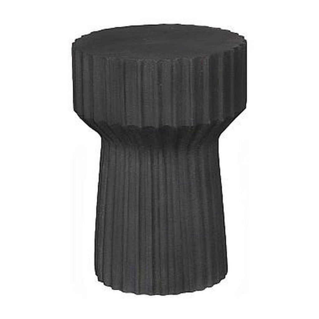 Table d'Appoint Cannelée - Pierre Charcoal