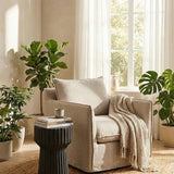 Table d'Appoint Cannelée - Pierre Charcoal - vue 4