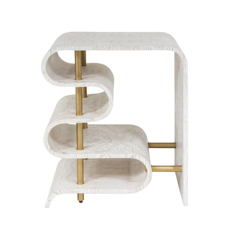Table d'Appoint Blanc Laqué