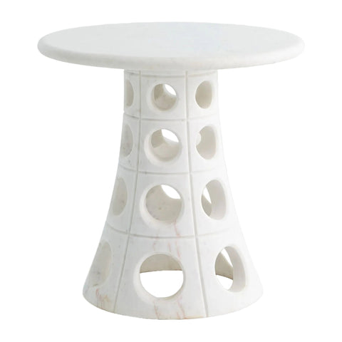 Table d'Appoint Taper Circulaire - Pierre Moulée