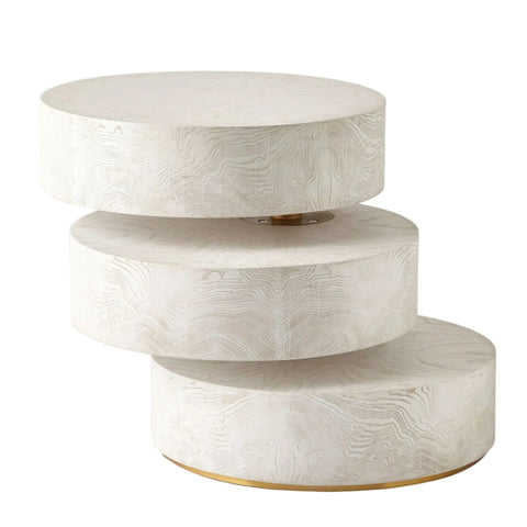 Table d'Appoint Pivot - Marbre Blanc - vue 2