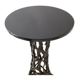 Table d'Appoint Bronze & Marbre Noir - vue 3