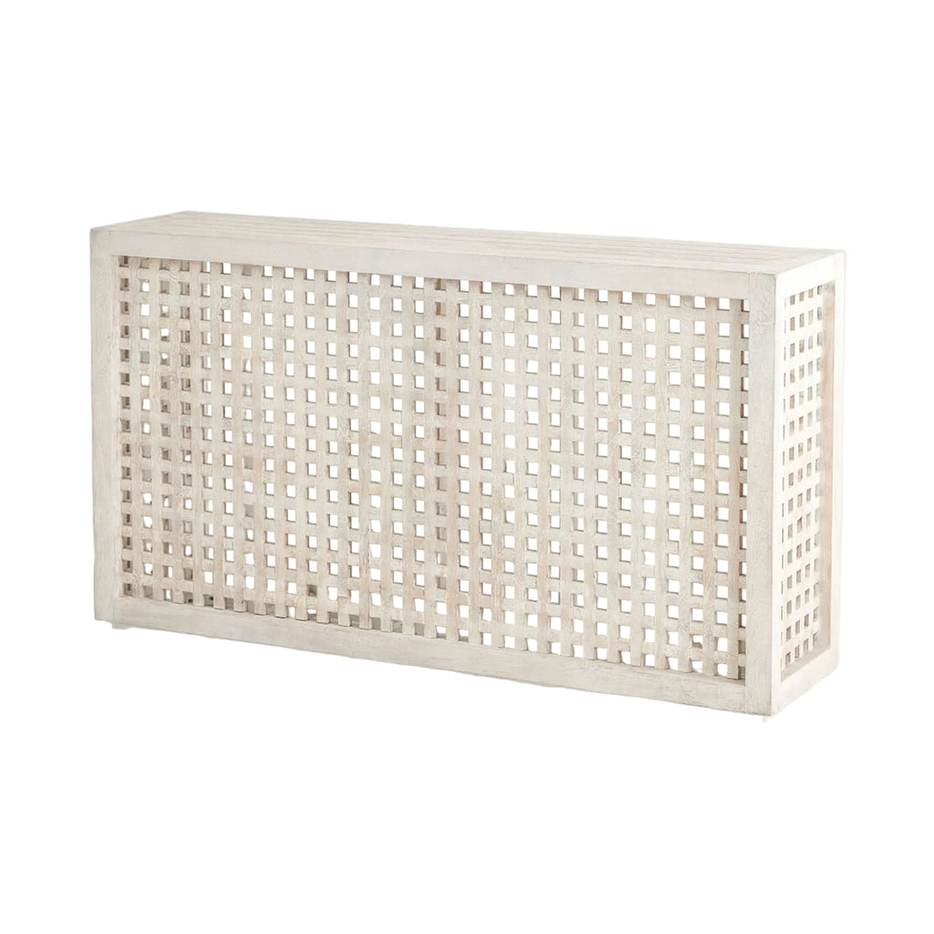 Console Driftwood Treillis - Bois Flotté Gris