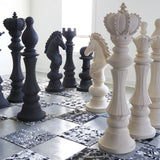 Tour Rook — Sculpture échecs, pierre composite noire | Vue 2