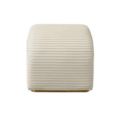 Tabouret Cade - Cuir Milk