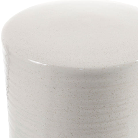 Table d'appoint - Céramique Crème Moucheté