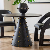 Ebony wood round table | Gemma