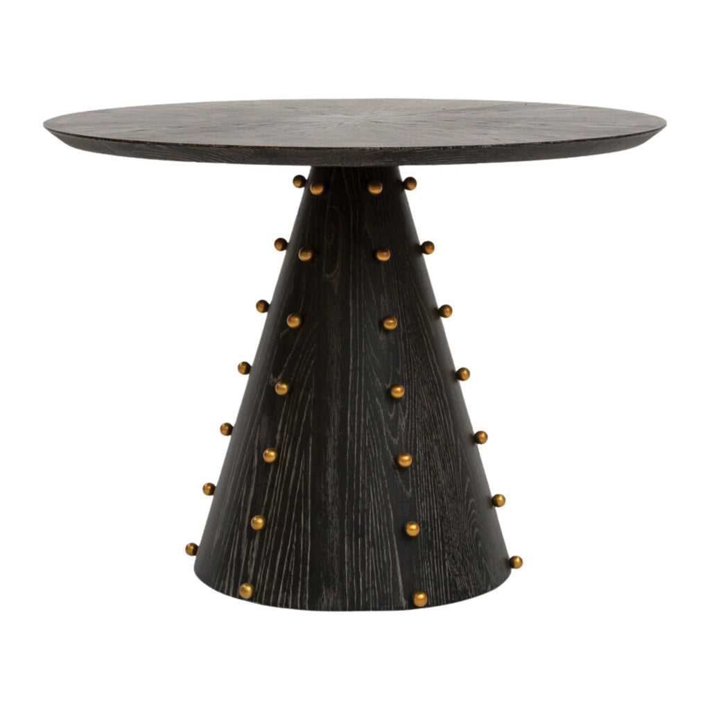 Ebony wood round table | Gemma