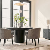 table ronde extensible en chêne chaises salle à manger luxe
