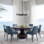 59-inch Black Bronze Round Table | Martelli